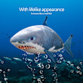 Miniatyrbilde 3 av 5: Fjernstyrt flygende hai oppblåsbar RC ballong leketøy for barn Blue Shark