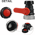 Miniatyrbillede 4 af 4: Adapter og ventil til IBC-tank - DN50 (75mm)? hane.