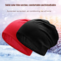 Miniatyrbillede 3 af 6: Kvinde Mænd Smart Hue Tynd Hip-hop Blød Stræk Slouchy Skull Cap Ny white