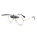Miniatyrbillede 2 af 6: Clip-on Aviator Solbriller Pilotbriller Sort Sort black