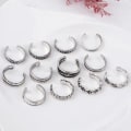 Miniatyrbild 4 av 4: 12-pack Boho Antik Ringar / Tåringar - Justerbara