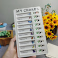 Miniatyrbild 5 av 5: 1-bitars minnestavla, min hushållning återanvändbar checklista / husbil