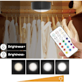 Miniatyrbillede 9 af 10: LED-Spotlight 6 stk med 2 fjernbetjeninger RGB Design mange farver black