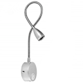 Miniatyrbilde 1 av 4: LED-rør vegglampe soveromslampe 3W (kaldt hvitt lys-sølv)