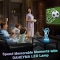 Pikkukuva 5 / 5: WJ Jalkapallo Yöpöytälamppu Lapsille, 3D Optinen Illuusio Tunnelmavalaistus 16 Väriä LED Himmennettävä Kaukosäätimellä Huone Jalkapallo Deko Messi