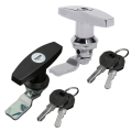 Miniatyrbilde 5 av 10: Lastebillås T-håndtak Lås Tilhenger Sperre CHROME Chrome