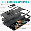 Miniatyrbillede 3 af 5: Samsung Galaxy Z Fold 4 5G Hybrid Cover med Finger Loop og Metal i Sort