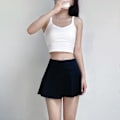 Miniatyrbillede 5 af 10: Sports Kort Nederdel Indbyggede shorts Nederdel SORT M Black-FA5- Black M