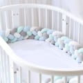Miniatyrbild 1 av 5: Spjälskydd 4 Fläta Baby Kudde Orm Flätad Stötfångare Sammet #1