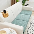 Miniatyrbild 3 av 4: Elastiska Soffaöverdrag Stretch Slipcover Soffskydd Överdrag 1/2/3 Sits Grön Green Three-seater