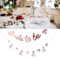 Miniatyrbild 1 av 5: Brudbrud Banner Guld Glitter Papper Glänsande Charmig Brudbrud Skylt Papper Mesh Brud Till Vara Banner För Brudbru Rose Gold