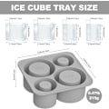 Miniatyrbillede 2 af 7: Silikon isform med låg til Stanley Cup, Tumbler isform, Cylinder silikone isforme til fryser BPA Free, Opvaskemaskine sikker (Grå) Grey