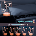Miniatyrbillede 4 af 5: 3D Basketball Player Natlamper, LED Dekor Illusionslampe