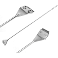 Miniatyrbillede 5 af 5: Algeskraber 65 cm lang, med blad i rustfrit stål, rengøringsværktøj til glasakvarium, med 10 blade (FMY)