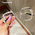 Pikkukuva 1 / 8: Rhinestone-aurinkolasit kehyksettömät aurinkolasit Transparent