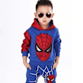 Miniatyrbild 1 av 4: Barn Pojke Spiderman Träningsoverall Hoodie Sweatshirt Byxor Set Kläder Blå 4-5 År