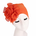 Pikkukuva 2 / 2: Naisten hattu suuria kukkakuvioita, bandana-hattu, pipo Orange