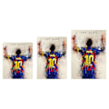Miniatyrbilde 3 av 4: Leo Messi Fotball Plakat Sport Kunsttrykk Hjemmeinnredning