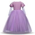 Miniatyrbillede 2 af 5: Prinsesse Rapunzel Kjole Tangled Kostume + 7 Ekstra Tilbehør 110 cm 110 cm one size