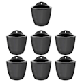 Pikkukuva 1 / 5: 7-pack/lot Premium Resin självvattnande växtblomkruka Snygg Gray-black 110