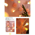 Miniatyrbild 4 av 5: 20 LED-ljusslinga batteridriven Pom Pom-boll 2 meter varm