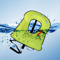 Miniatyrbild 3 av 10: Vuxen Bärbar Uppblåsbar Snorkelväst Lättvikts Slitstark Flytväst Jacka för Dykning Red