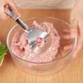 Miniatyrbillede 5 af 5: Rustfrit stål kødboller presser magre kødboller maker kødboller presseværktøj hjemmelavet hånd non-stick værktøj