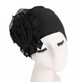 Pikkukuva 2 / 2: Naisten hattu suuria kukkakuvioita, bandana-hattu, pipo black
