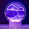 Miniatyrbillede 5 af 5: 3D Flydende Sand Kunst Kreativ Kunst Flydende Bordslampe, RGB Farve Chan