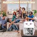 Miniatyrbillede 5 af 5: Bærbar Fotoprinter, Mini Termisk Printer, Bluetooth Trådløs Printer, Klistermærkesprinter til Autoc F