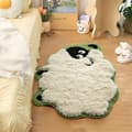Rustic Sheep Welcome Mat Non-Slip Machine Washable, Ultra-Soft for Kitchen Hallway Bedroom-FA- 40*60cm