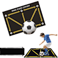 Miniatyrbillede 1 af 5: Fodboldbane Måtte 60*90cm Fodbold Ingen Træningsmåtte Fodbold Træningsmåtte Fodboldbane Anti-slip Fodboldmål Måtte Tilbehør (Gul)