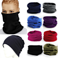 Miniatyrbilde 1 av 3: Fleece-halsvarmer for menn og kvinner, vinterhalsduk, lue purple