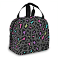 Miniatyrbilde 2 av 5: Isolert Neopren Lunsjveske for Gutter og Jenter, Rave Style Leopard Print Tote Håndveske Lunsjboks Matbeholder Kjøler Varmtaske for Skole Arbeid Kontor