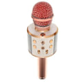 Miniatyrbillede 5 af 8: Karaoke mikrofon med højttaler og Bluetooth pink 320