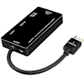 Pikkukuva 2 / 5: 3-i-1 HDMI till VGA DVI HDMI med ljud 3,5 mm mikroadapterkabel Black