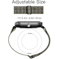Miniatyrbilde 3 av 5: 20mm/22mm Armbånd for Amazfit Gts 4//2/2e/3/gts2 Mini/gtr 4/3/pro/gtr2/47mm/stratos Nylon Elastisk Klokkearmbånd Amazfit Bip Rem Zebra Yellow Zebra Yellow 20mm