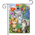 Miniatyrbillede 1 af 3: Haveflagger til haven med forårskatte 12,5'' x 18'' Killinger med blomster