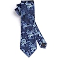 Pikkukuva 3 / 5: Herr Extra Lång Blommig Paisley Slips och Näsduk Set