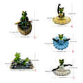 Miniatyrbillede 5 af 9: Hartsvand Flydende Frø Dekoration Dyrestatuette Frø E