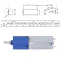 Pikkukuva 6 / 8: DC 12V Mikro Sähköinen Vaihteistomoottori Metallirunkoinen Suuri Vääntömomentti Nopeudenvaihtomoottori D-Akselilla 3000RPM 1:256