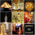 Miniatyrbild 5 av 5: 6-pack 1m Mini LED-ljusslinga Batteridriven varmvit