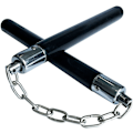 Miniatyrbillede 1 af 5: (1 stk.) Sikre Nunchucks i Fast Gummi til Træning med Stålkæde og Kuglelejer, Øvelse, Træning-FA5-