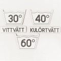 Pikkukuva 3 / 3: Pesumerkit, kaiverretut Valkoiset Merkit Koriste Tarra & neula