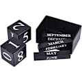 Miniatyrbild 2 av 4: Trä skrivbord block kalender - evig block månad datum display