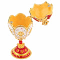 Pikkukuva 2 / 5: Smyckesorganisatör Ägg Samlarobjekt Emaljerat Påskägg Vintage Faberge Stil Diamante Prydnadsask Dekoration Present