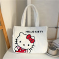Pikkukuva 1 / 10: My Melody Kuromi Axelreppu Käsilaukku Kangaskassi VALKOINEN White