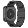 Miniatyrbillede 4 af 5: CDQ Armbånd i rustfrit stål til Huami Amazfit BIP 5 22mm SortCDQ
