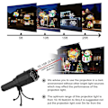 Miniatyrbillede 3 af 5: Jul 12 Slides LED Projektor Lommelygte Have Landskab Indendørs/Udendørs Julefest Lampe Lys