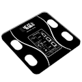 Miniatyrbilde 1 av 8: Digital Baderomsvåg Kroppsfett BMI Monitor SVART